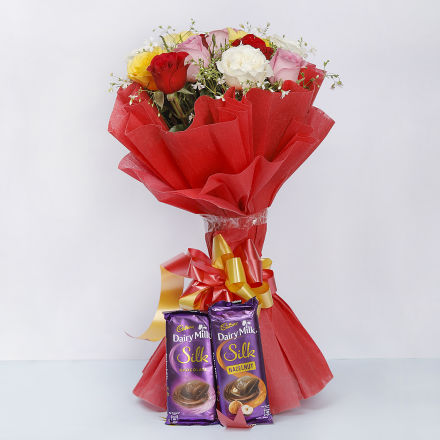 Mix Roses Bunch & Chocolate